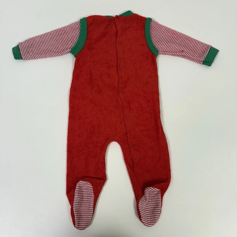 Christmas‎ Bear 1983 Vintage Baby Pajamas Size Medium 6-9 Months Lullaby Land